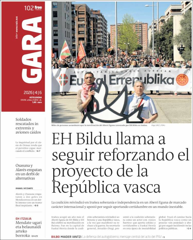 Portada de Gara (Espa&ntilde;a)