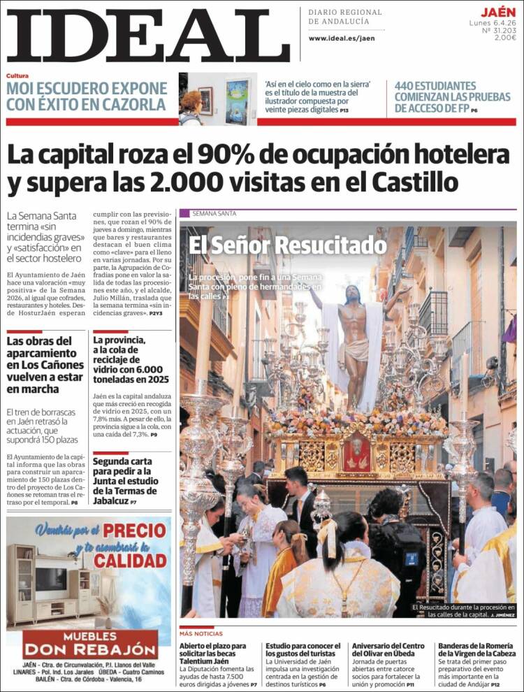 Portada de El Ideal de Jaén (Espa&ntilde;a)