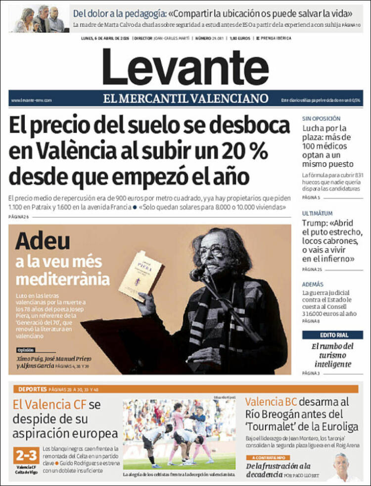 Portada de Levante (Espa&ntilde;a)