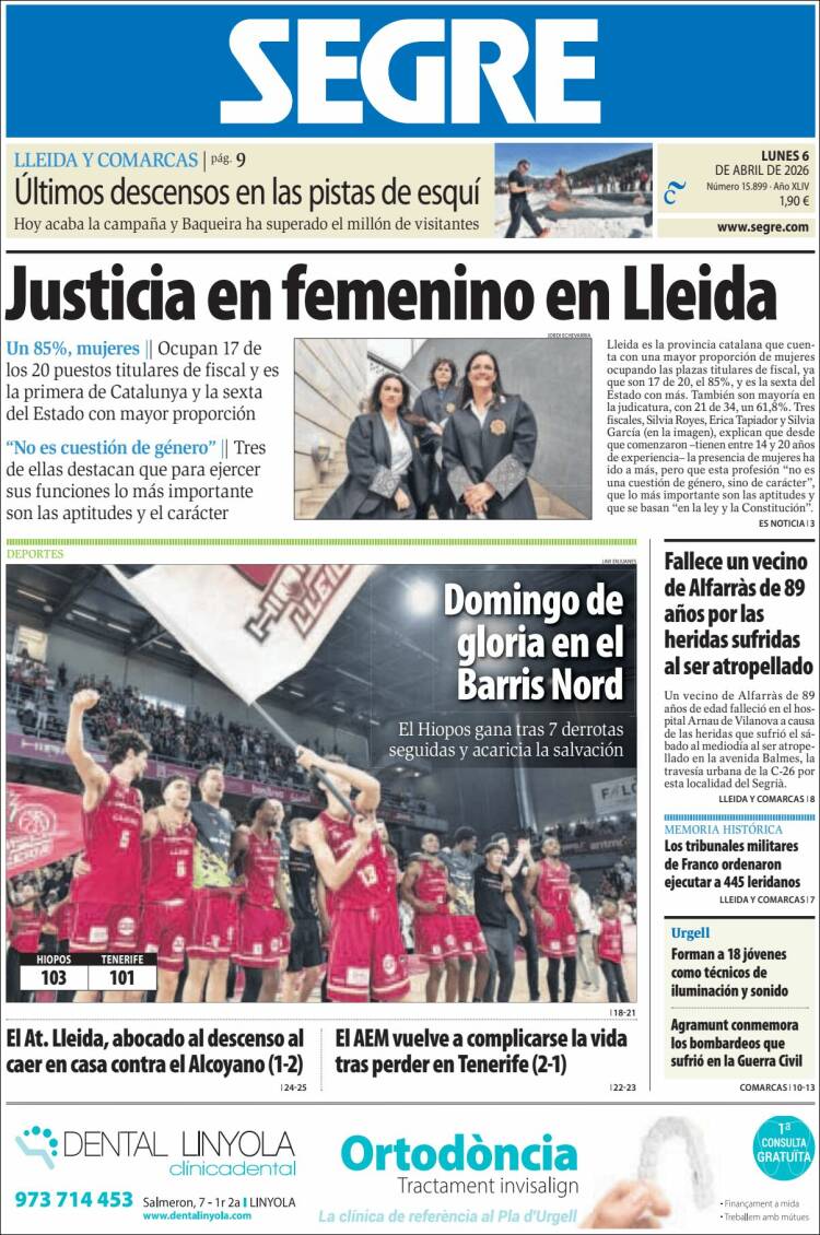 Portada de Segre  (Espa&ntilde;a)