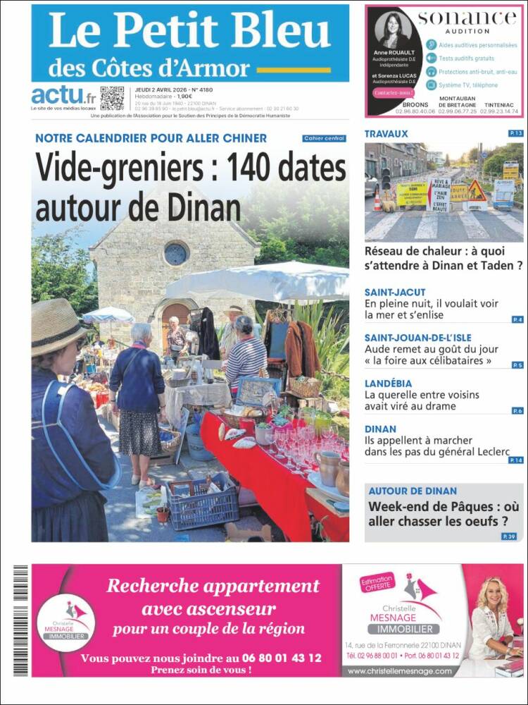 Portada de Le Petit Bleu (Francia)