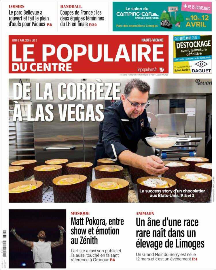 Portada de Le Populaire du Centre (Francia)