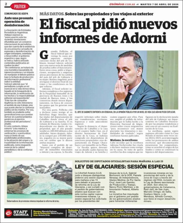 Portada de La Voz del Chaco (Argentina)
