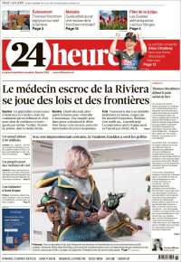 Portada de 24 Heures (Suiza)