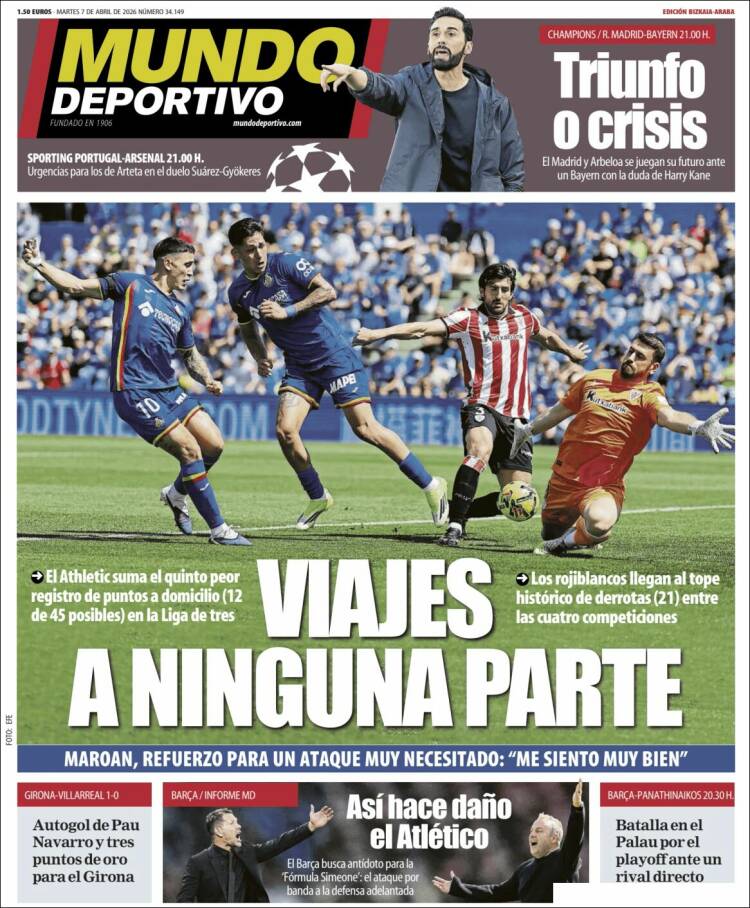 Portada de Mundo Deportivo Bizkaia (Espa&ntilde;a)