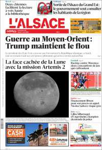 Portada de Journal L'Alsace (Francia)