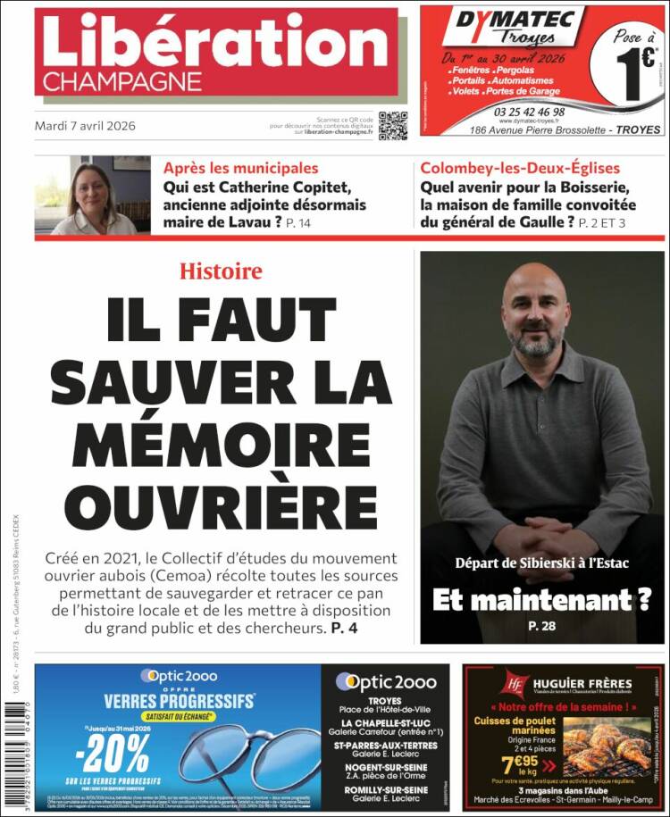 Portada de Libération Champagne (Francia)