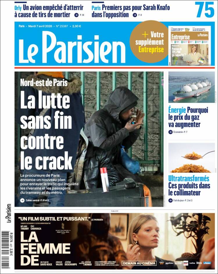 Portada de Le Parisien (Francia)