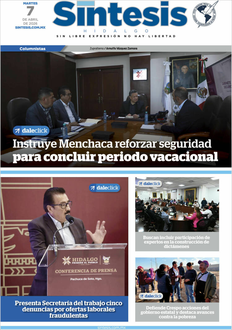 Portada de Sistesis - Hidalgo (M&eacute;xico)