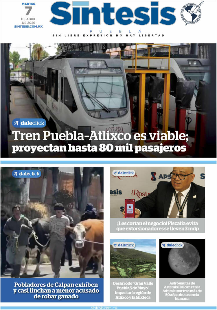 Portada de Síntesis - Puebla (M&eacute;xico)