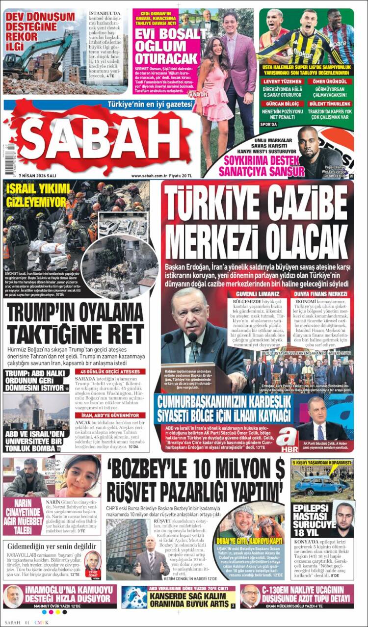 Portada de Sabah (Turqu&iacute;a)