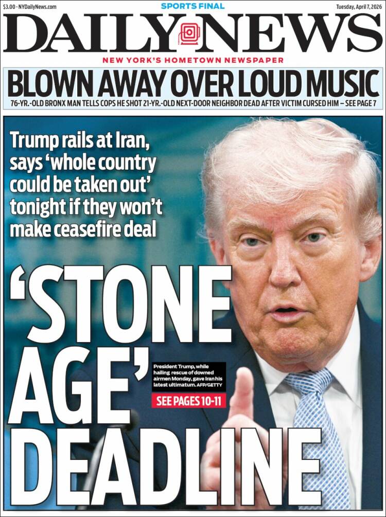 Portada de Daily News - New York (USA)