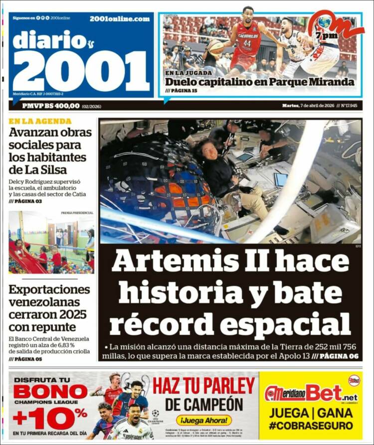 Portada de 2001 - Dosmiluno (Venezuela)