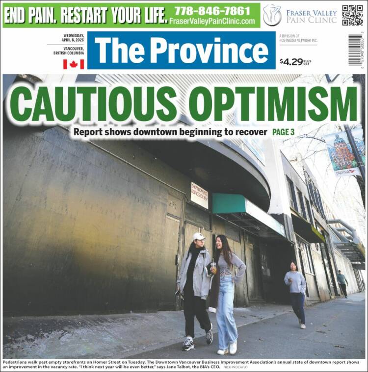 Portada de The Province (Canad&aacute;)