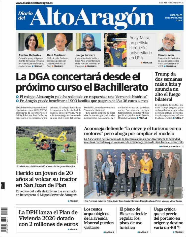 Portada de Diario del AltoAragón (Espa&ntilde;a)