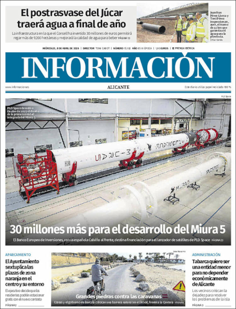 Portada de Diario Información (Espa&ntilde;a)