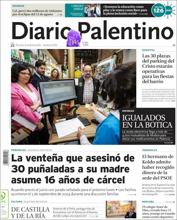 Portada de Diario Palentino (Espa&ntilde;a)