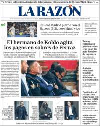 Portada de La Razón (Espa&ntilde;a)