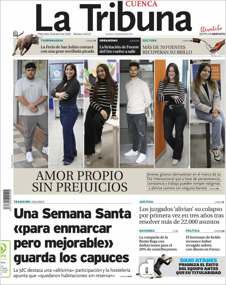 Portada de La Tribuna de Cuenca (Espa&ntilde;a)