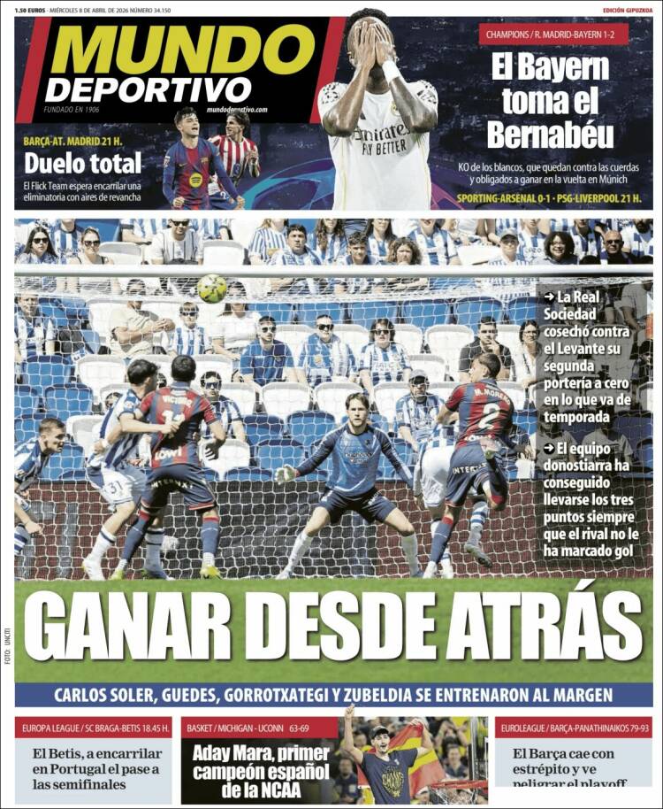 Portada de Mundo Deportivo Gipuzkoa (Espa&ntilde;a)