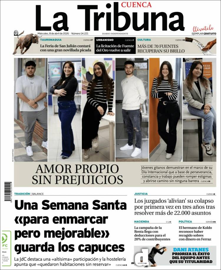 Portada de La Tribuna de Cuenca (Espa&ntilde;a)