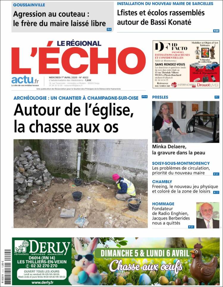 Portada de L'Echo de la Haute-Vienne (Francia)