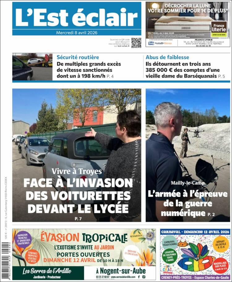 Portada de L'Est Eclair (France)