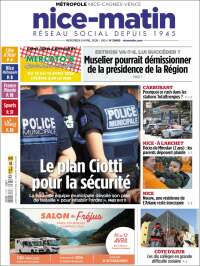 Portada de Nice-Matin (Francia)