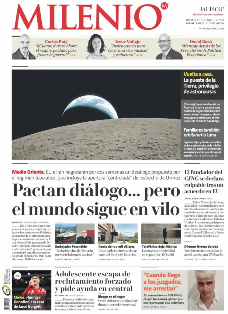 Portada de Milenio - Jalisco (M&eacute;xico)