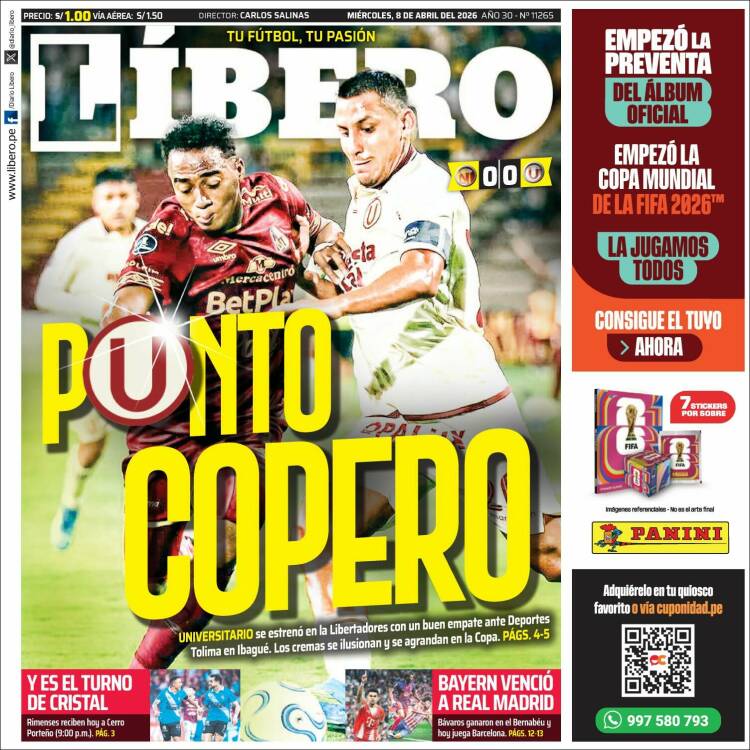 Portada de Líbero (Per&uacute;)