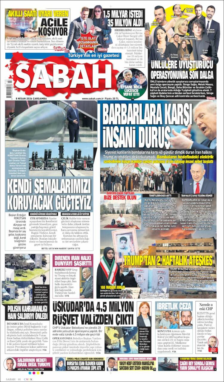 Portada de Sabah (Turqu&iacute;a)
