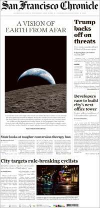 Portada de San Francisco Chronicle (USA)