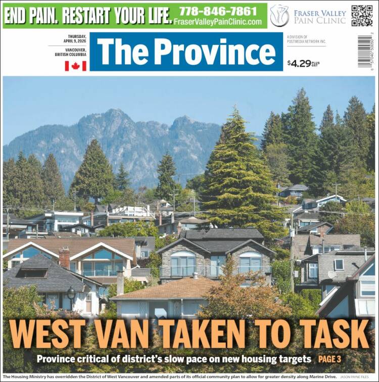 Portada de The Province (Canad&aacute;)