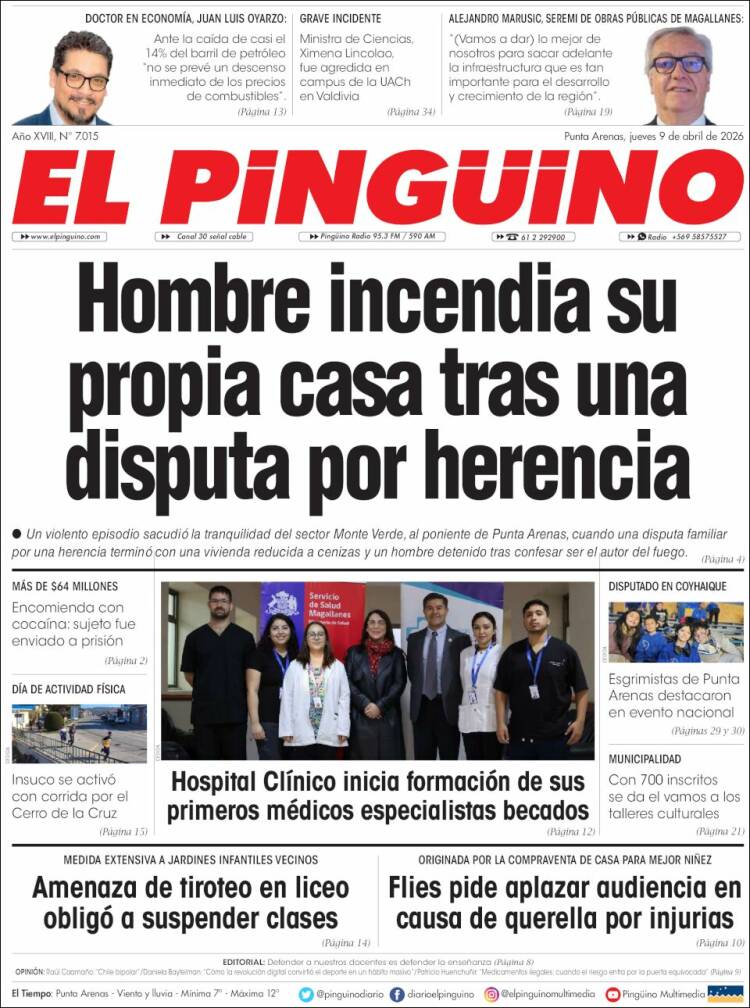 Portada de El Pingüino (Chili)