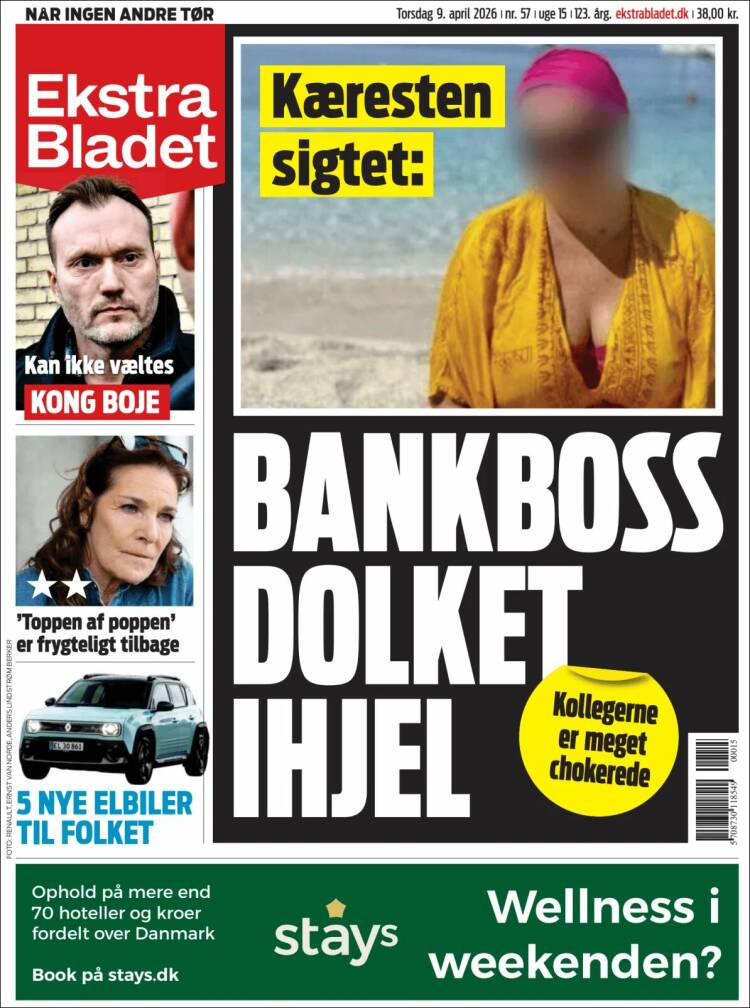 Portada de Ekstra Bladet (Dinamarca)