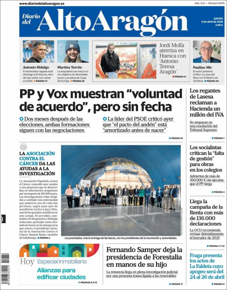 Portada de Diario del AltoAragón (Espa&ntilde;a)