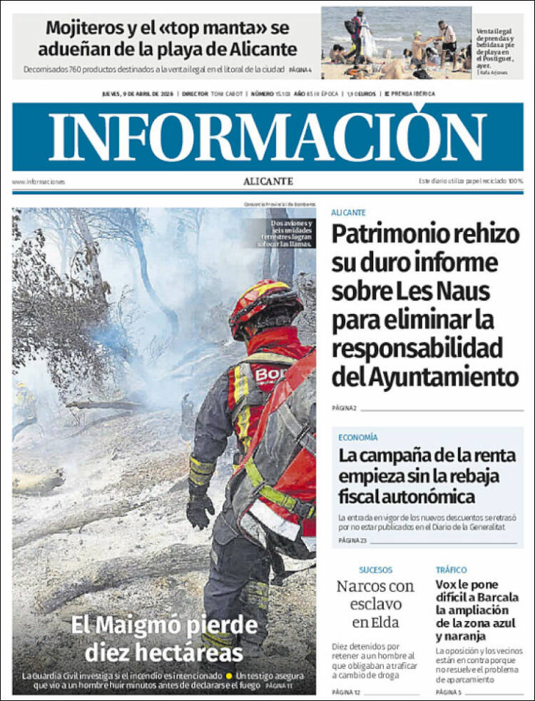 Portada de Diario Información (Espa&ntilde;a)