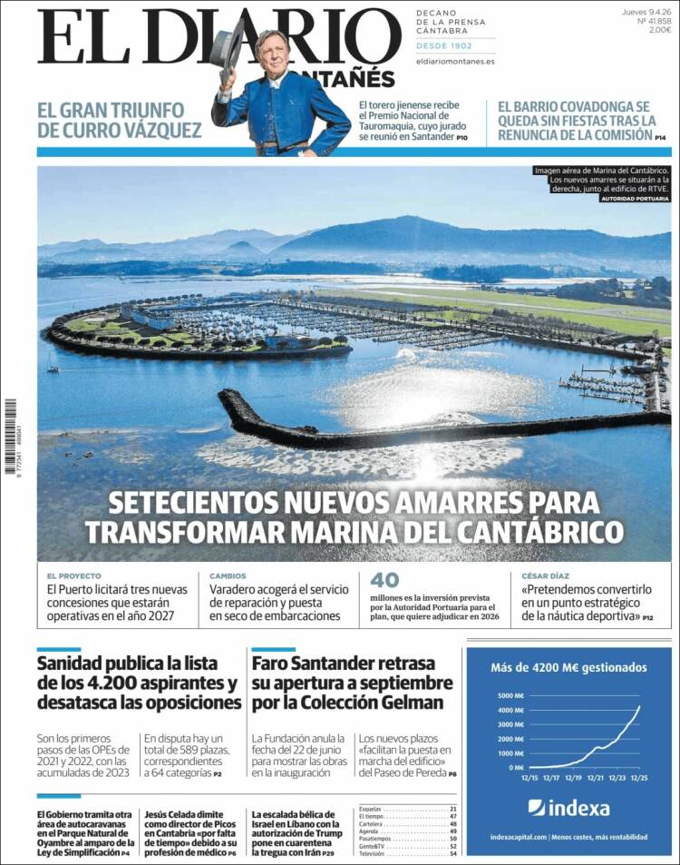Portada de El Diario Montañés (Espa&ntilde;a)