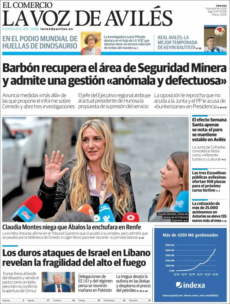 Portada de El Comercio - Avilés (Espa&ntilde;a)