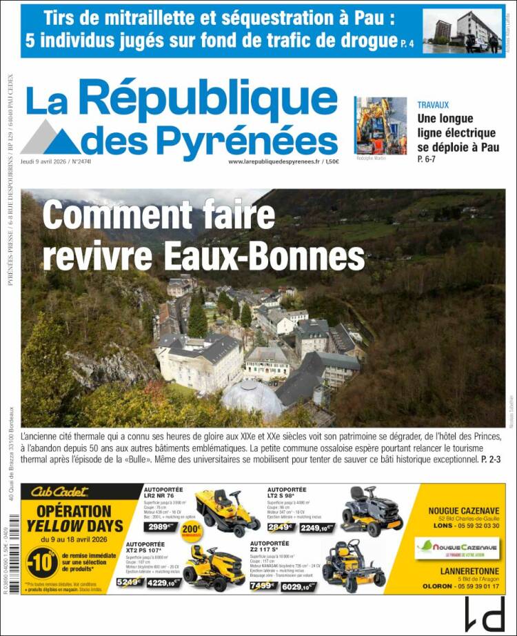 Portada de La République des Pyrénées (France)
