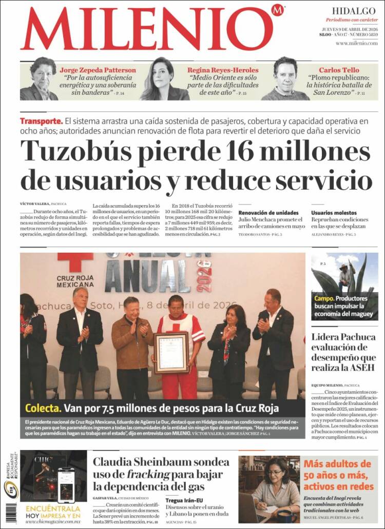 Portada de Milenio de Hidalgo (M&eacute;xico)