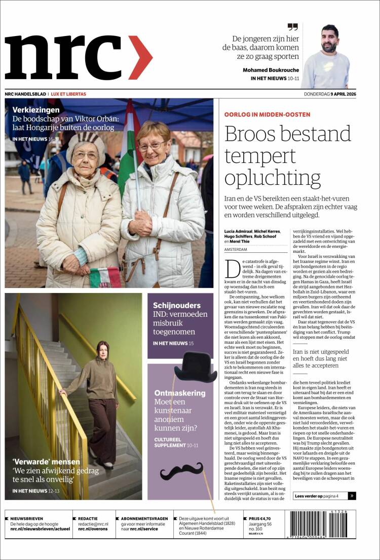 Portada de NRC Handelsblad (Netherlands)