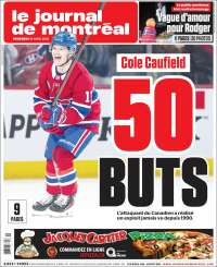 Portada de Le Journal de Montréal (Canad&aacute;)