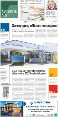 Portada de The Vancouver Sun (Canad&aacute;)