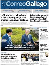 Portada de El Correo Gallego (Espa&ntilde;a)
