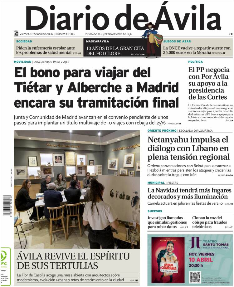Portada de Diario de Ávila (Espa&ntilde;a)