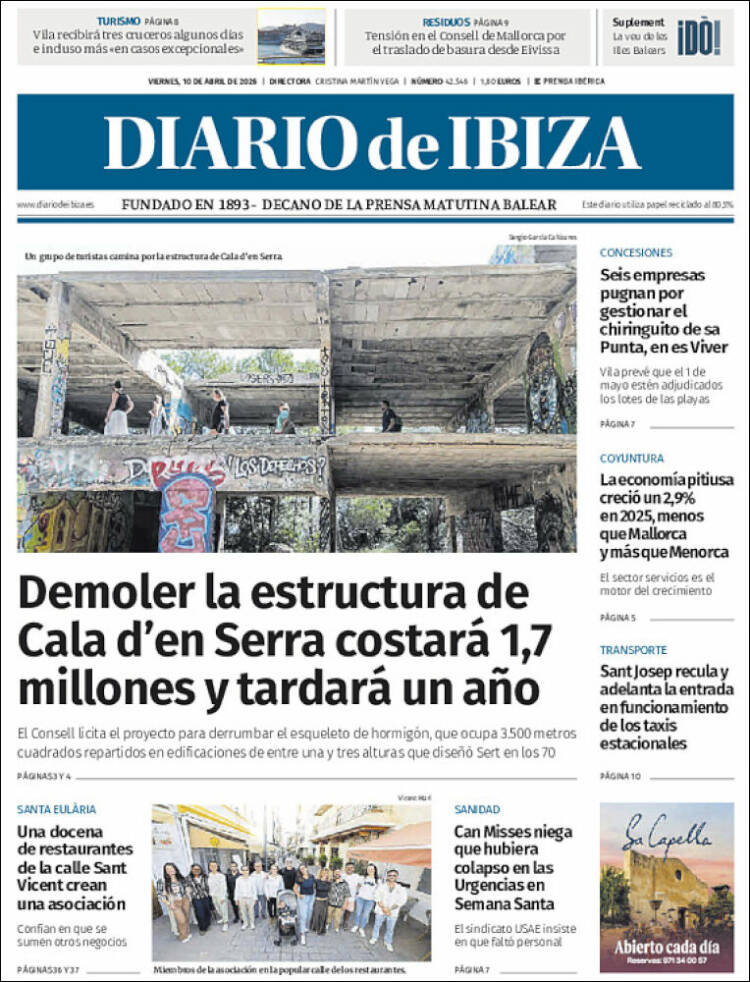 Portada de Diario de Ibiza (Espa&ntilde;a)
