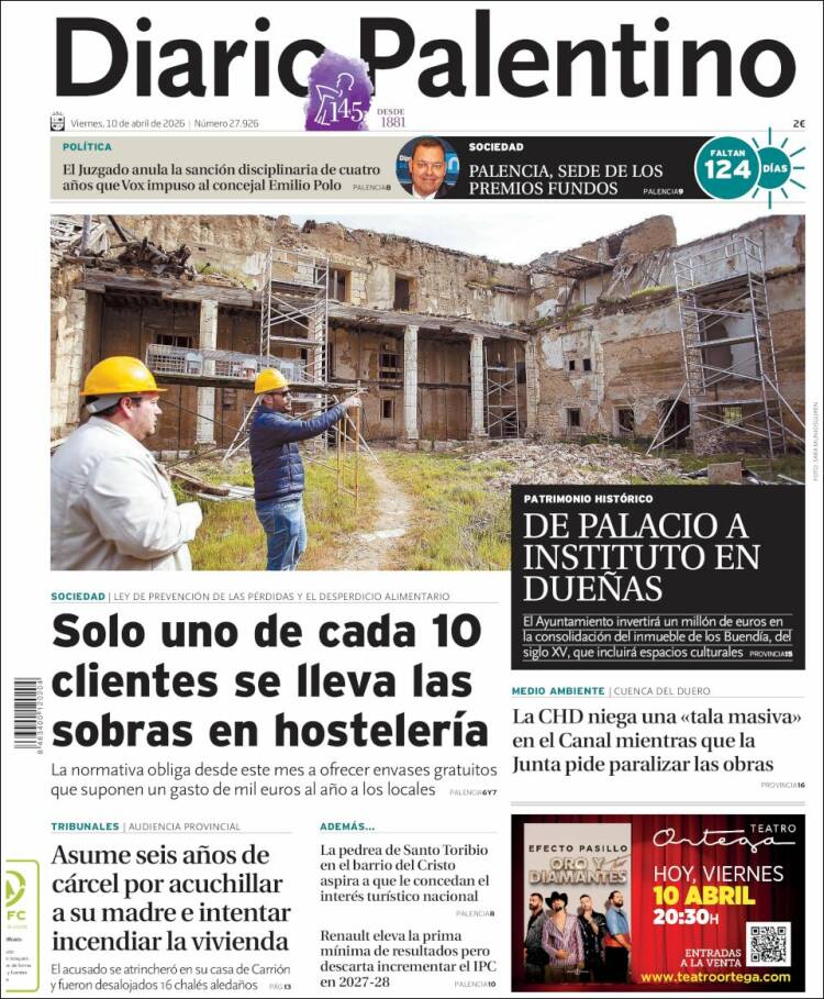 Portada de Diario Palentino (Espa&ntilde;a)