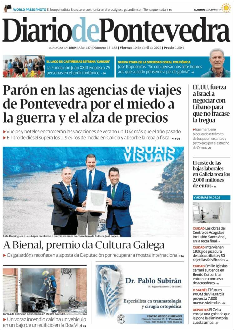 Portada de Diario de Pontevedra (Espa&ntilde;a)