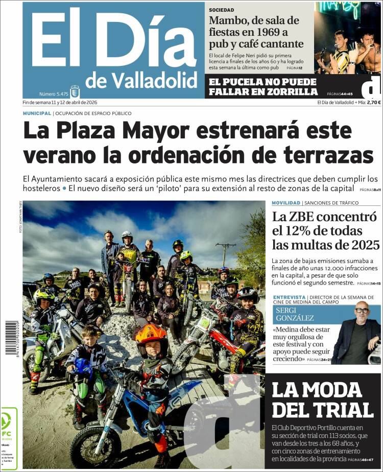 Portada de El Día de Valladolid (Espa&ntilde;a)